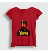 Presmono Kadın Kırmızı Eyes Billy Butcher The Boys T-Shirt 458348tt