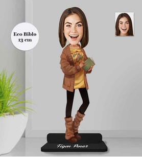 Kişiye Özel Kadın Ahşap Eco Biblo -9