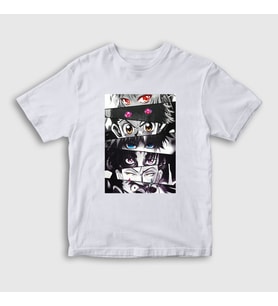 Presmono Unisex Çocuk Beyaz Eyes Anime Hunter X Hunter T-Shirt 238049tt (Beyaz)
