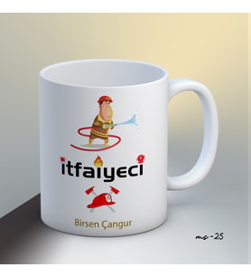 Kişiye Özel İtfaiyeci Temalı Kupa Bardak