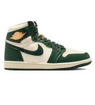 Nike Air Jordan 1 Retro High OG Unisex Sneaker Hakiki Deri Bilekli Günlük Spor Ayakkabı Beyaz-Yeşil