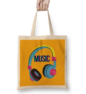 Music Music Music Bez Çanta Uzun Saplı