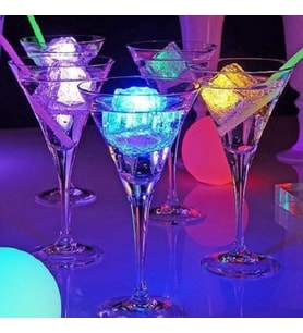 12 ADET LED IŞIKLI BUZ KÜPÜ LED LİGHT ICE CUBE YILBAŞI IŞIKLARI RENKLİ KOKTEYL IŞIĞI