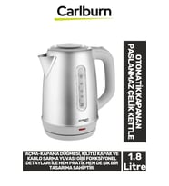 Premium 1800W 1.8 Litre Kapasiteli 304 Paslanmaz Çelik Otomatik Kapanan 360 Derece Dönen Kettle