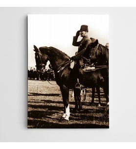 Atatürk At Üzerinde Kanvas Tablo