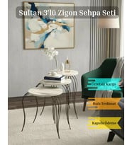 Sultan 3'lü Tel Zigon Sehpa Seti