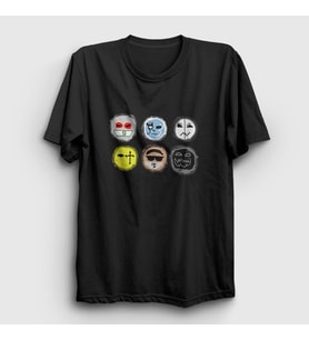 Presmono Unisex Siyah Masks V2 Hollywood Undead T-Shirt 149931tt