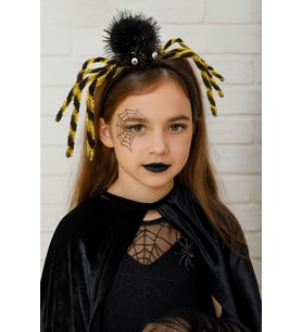 Halloween CadılarTaç Örümcek Ayaklı Çizgili Altın
