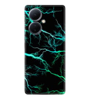 Vivo V29 Lite Kılıf Silikon Desen Özel Seri Green Thunder 1693