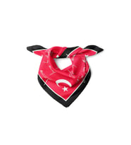 Kırmızı Atatürk İmza & Türk Bayrağı Desenli Saten Fular 48x48 cm – Kare Bandana