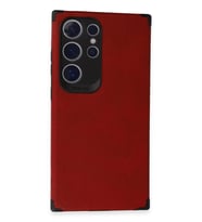Newface Samsung Galaxy S24 Ultra Kılıf Loop Deri Silikon - Kırmızı