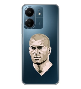 Xiaomi Redmi 13C Uyumlu Zinedine Zidane Tasarımlı Şeffaf Telefon Kılıfı