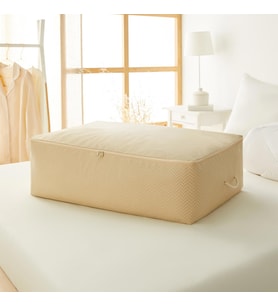 Ocean Home Textile Mega Boy Bej Balıksırtı Baza Altı Hurç 74 x 46 x 22 cm