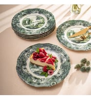 Fecra Vintage Emerald 6 Parça Pasta Tabağı Seti