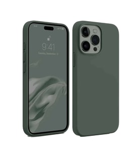 iPhone 15 Pro Kılıf First Silikon - Koyu Yeşil