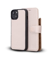 Bouletta Apple iPhone 14 Uyumlu Deri Cüzdanlı Kılıf MWWN ERC3 Bej