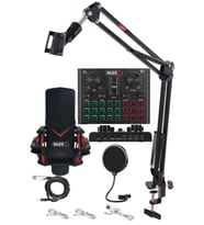 Midex GMX-1 Record Set Condenser Mikrofon Ses Kartı Canlı Yayın Paketi (Telefon ve PC)