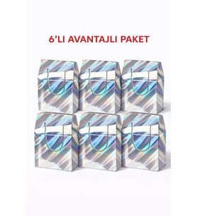 Kolix 6'lı Premium Hediye Kutusu Hediyelik Çanta Hediye Paketi 24x14x20cm
