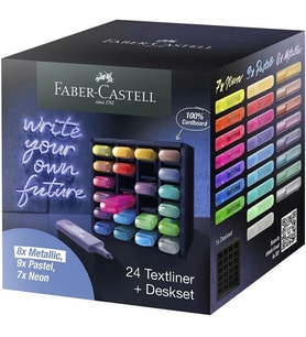 FABER CASTELL TEXTLINER 46 MASA ÜSTÜ FOSFORLU KALEM SETİ 24'LÜ