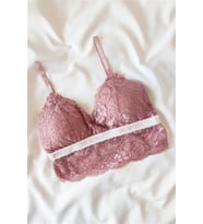 Bralet Dantelli Gül Kurusu Sütyen