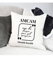 Kişiye Özel Canım Amcam Mesajlı Yastık