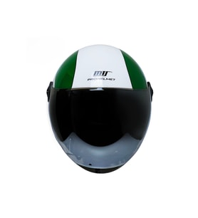 Motosiklet Yarım Kask Siyah Vizör R22.06 Sertifika Fiber Material İtaly Motor Kaskı