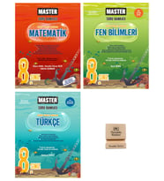 Okyanus LGS 8. Sınıf Master Matematik Fen ve Türkçe Soru Bankası 3lü Set + Telefon Standı