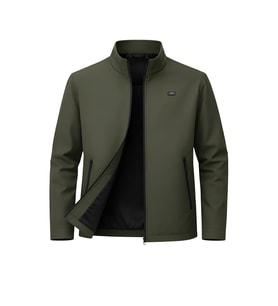 Yeşil Erkek Polyester Karışımlı Süper İnce Rüzgarlık Su Ve Rüzgar Geçirmez Mevsimlik&Yazlık Mont