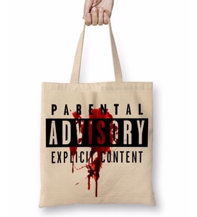 Parental Advisory Explicit Content Bez Çanta Uzun Saplı