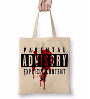 Parental Advisory Explicit Content Bez Çanta Uzun Saplı