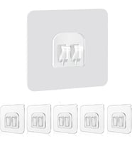 5'Li Çiftli Banyo Köşe Rafı Yedek (60X60Mm) - Şeffaf Güçlü Yapışkanlı Raf Tutucu Seti (Delme Gerekt