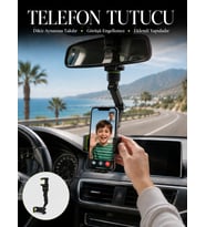 Araç İçi Telefon Tutucu Dikiz Aynasına Takılan Sabit ve Ayarlanabilir