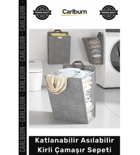 Özel Üretim Gri Kumaş Banyo Duvar Kapı Arkası Düzenleyici Katlanabilir Asılabilir Kirli Çamaşır Sepe