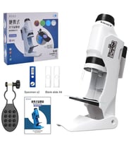 60x 120x Optik Mikroskop + 4 Lamelli + Mobil Telefon Tutacağı
