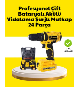 Çift Bataryalı 12V Akülü Matkap  10 mm Metal, 20 mm Ahşap Delme Kapasitesi