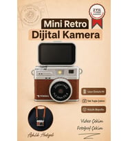 Torima Mini Dijital Kamera 2K Flip Ekranlı Selfie Video Vlog Kamerası CMR49 Kahverengi