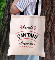 BK Gift Kişiye Özel Kendin Tasarla Siyah Renkli Kulp  ve İç Cepli Kanvas Bez Çanta 35x40cm, Baskılı Omuz Çantası, Alışveriş Çantası, Plaj Çantası