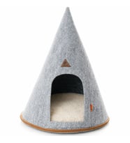 Beylini Taşınabilir Kedi Köpek Evi Minderli Pet Çadır Çantalı Model Yuva Kulübe Dekoratif (Gri)