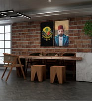 Kişiye Özel Yeni İş ,Ofis Hediyesi Osmanlı  Tasarımlı Kanvas Tablo İkili Set 30x50 cm