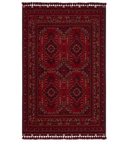 Bespoky Eberndorf Mavi Patchwork Pamuklu El Dokuması Alan Halısı