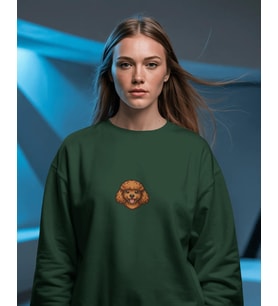 Toy Poodle Baskılı Kadın Sweatshirt – Minimal Sevimli Tasarım Regular Fit