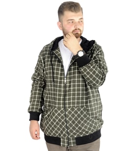 Mode XL Erkek Oduncu Kapsonlu Sweat Pocket 21574 Yeşil