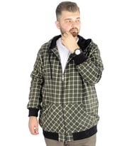Mode XL Erkek Oduncu Kapsonlu Sweat Pocket 21574 Yeşil