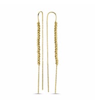 Dorikalı Altın Küpe 14K Sarı Gold 7,0 cm