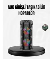 Kablosuz Stereo Hoparlör USB + SD Kart + AUX Destekli Bluetooth 5.0