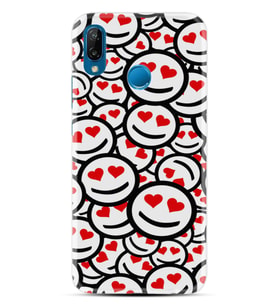 Huawei P20 Lite Mate 10 20 Lite Pro P40 Lite KılıfDesemli Silikon Gülen Surat 1774