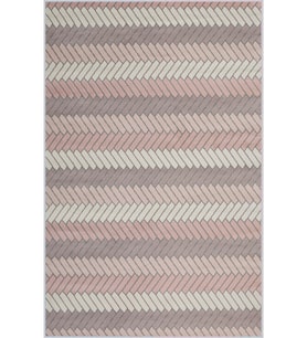 Eliana Home Baskılı, Yıkanabilir Kaymaz Taban Salon Halısı LNA1427 100x150 cm (Pembe)