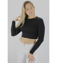 Crop Triko Siyah