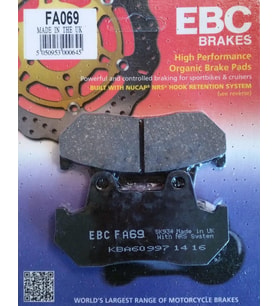 Ebc Fa069 1982-1983 Honda Goldwing GL 1100 Uyumlu Arka Fren Balatası Organik Bal