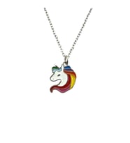 Unicorn Renkli Unisex Kolye – Masalsı ve Eğlenceli Tasarım
